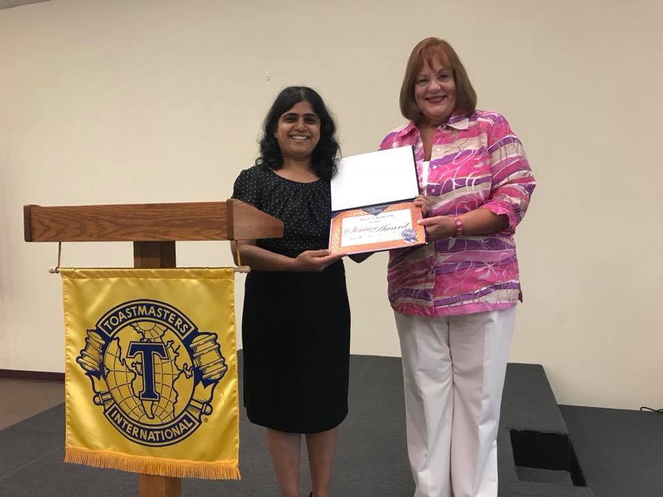 Toastmaster of the Year Award – Consecutive Recognition