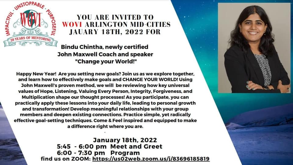 Change the World by Changing Your Own World keynote at Women of Visionary Influence